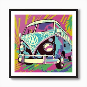 Vw campervan pop art Art Print