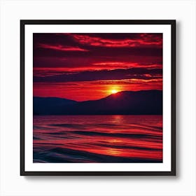 Sunset Over The Ocean 182 Art Print