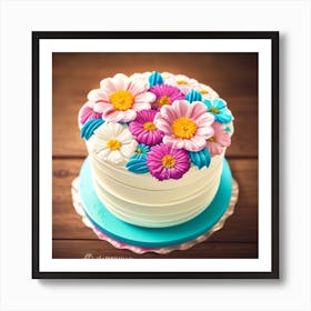 Daisy Cake Art Print