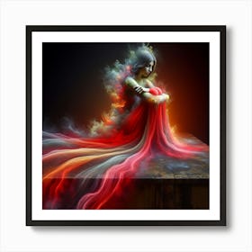 Lady In Red Art Print