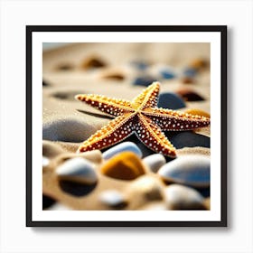 Starfish On The Beach 4 Art Print