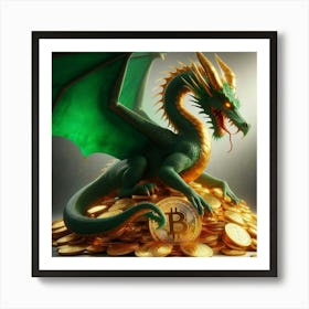 Bitcoin Dragon Guardian D1 Art Print