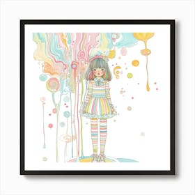 Lollipop Girl 1 Art Print