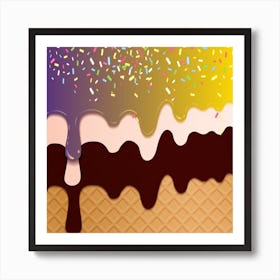 Ice Cream Background 1 Art Print