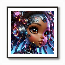 Robot Girl Art Print