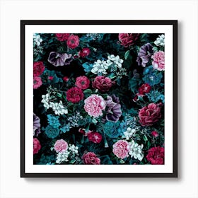 Floral 1 Square Art Print