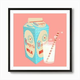 Retro Milk Art Print