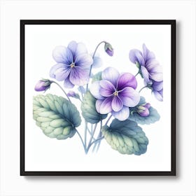 Flowers of Violet 1 Art Print