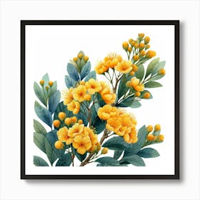 Yellow Flowers Poster