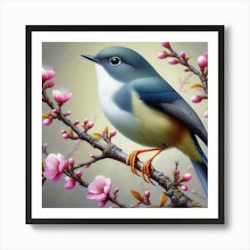 Bird In Blossom Art Print