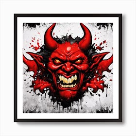 Devil Head 4 Art Print