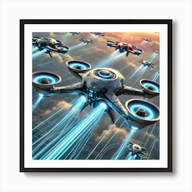 Ionosphere Ion Scouter Drones Converted Art Print