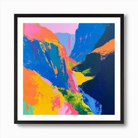 Colourful Abstract Runion National Park France 4 Art Print