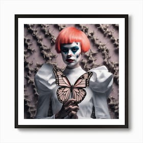 Clown Butterfly Couture 1 Art Print