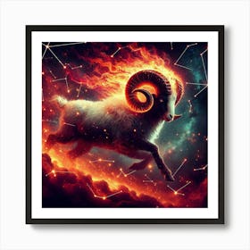 Ram Zodiac Sign 13 Art Print