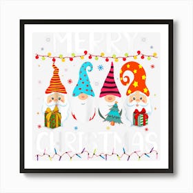 Merry Christmas Gnome Xmas Matching Family Group Pajamas Art Print