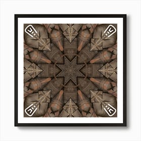 Abstract Wooden Pattern Wood Carving Art Print