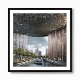 Third, The Metal Layer Would Be Impervious To Natural Disasters, Protecting Cities And Infrastructure From Earthquakes, Hurricanes, And Tsunamis 1 Art Print