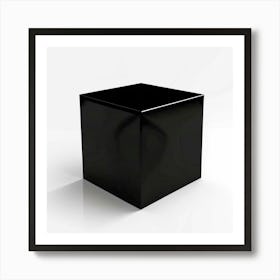 Black Cube Art Print