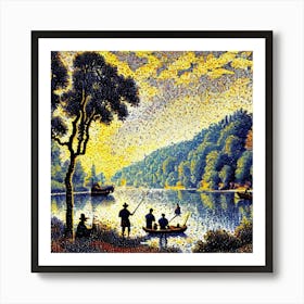 Sunset On The River Art Print