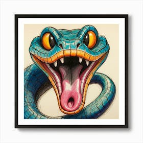 Snake Head Art Print