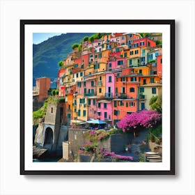 Cinque Terre Italy A Vibrant 3 Art Print