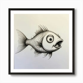 Fish Drawing 14 Art Print