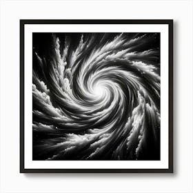 Black and White Abstract Art 244 Art Print