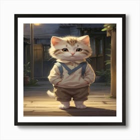 Cute Cat 1024x1024 Art Print