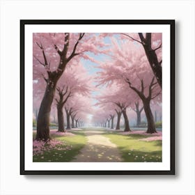 Cherry Blossoms paintings art print 1 Art Print