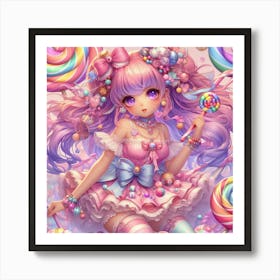 Lollipop Girl 2 Art Print