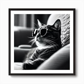 Cat In Sunglasses 3 Art Print