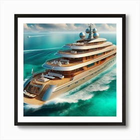 Yacht In The Ocean 8 Art Print