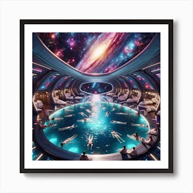 Cosmic Cruise Bath Art Print