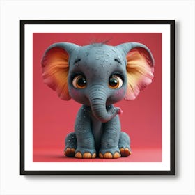 Cute Elephant 2 Art Print