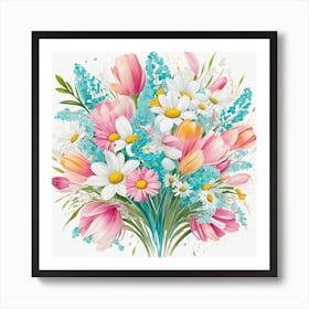 Bouquet Of Flowers Art Print