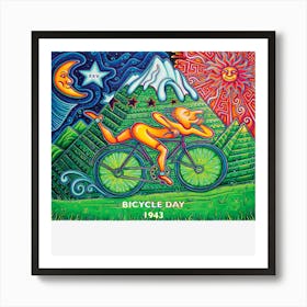 Bicycle Day 1943 Lsd Creator Acid Trip Art Print