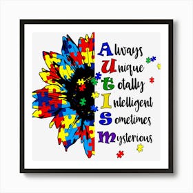 Autism Sunflower Affiche