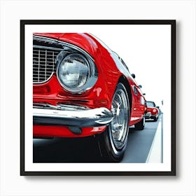 Red Vintage Old Speed Traffic Light Transportation Front Black Vehicle Luxury Car Wheel (1) Art Print