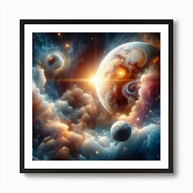 Planets In Space 3 Art Print