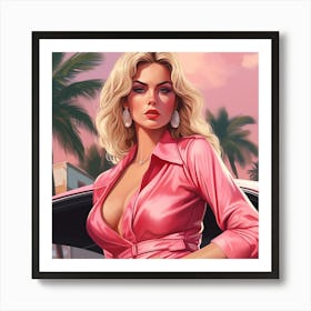 Grand theft auto Kate Upton Art Print