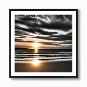 Sunset On The Beach 681 Art Print