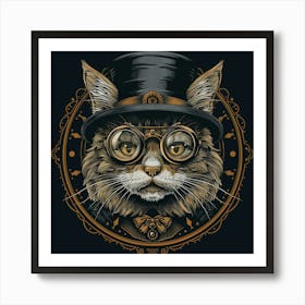 Steampunk Cat 26 Póster