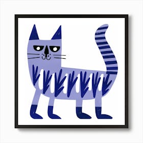 Blue Cat 22 Art Print