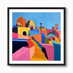 Abstract Travel Collection Delhi India 2 Art Print