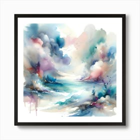 Abstract Watercolor Painting Art Print