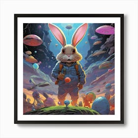 Space Bunny Art Print