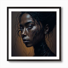 Portrait Of A Black Woman Art Print