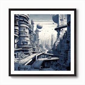 Futuristic City 29 Art Print