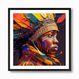 Portrait Of An Indian Woman Art Print